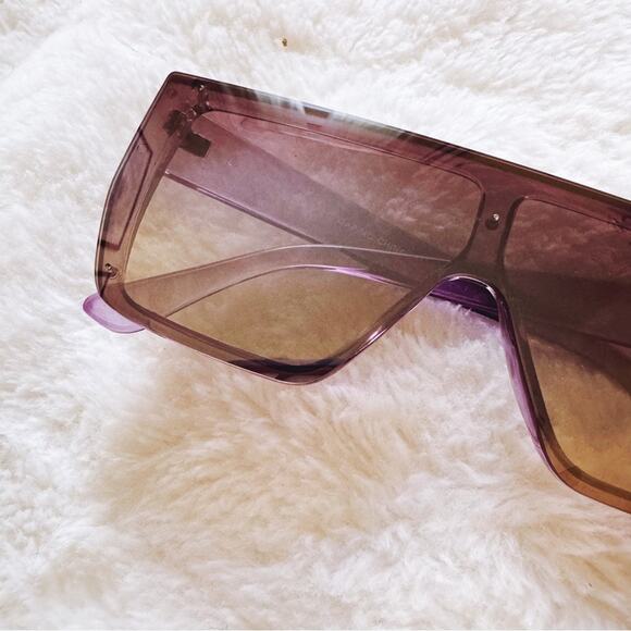 Greta Light Purple Oversized Statement Sunglasses - Picture 2 of 9